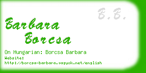 barbara borcsa business card